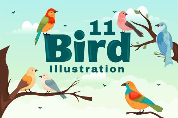 11 Bird Animal Vector Illustration: Nature-Inspired Design Assets
