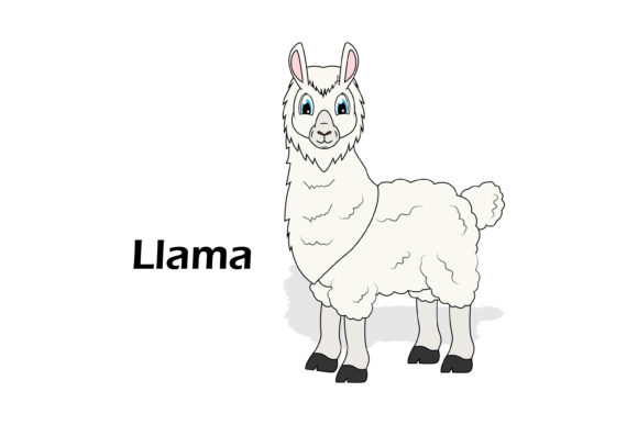 Bringing Whimsy to Life: The Cute Llama Animal Cartoon