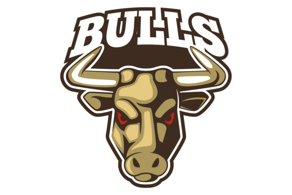 Bulls Color Logo: Unleashing Brand Power with an Angry Animal Head Badge