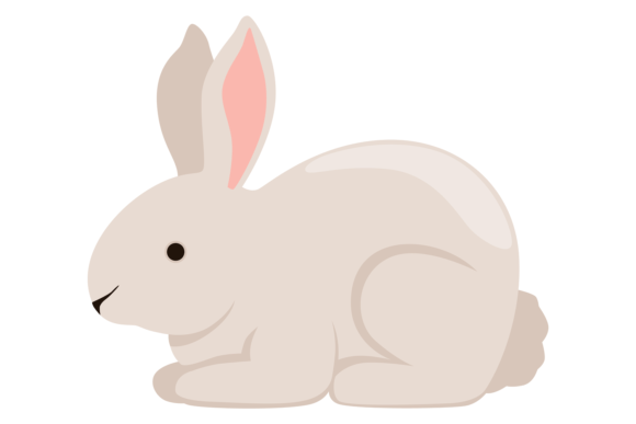 Bunny Animal: Cute White Rabbit Pet Cart for Playful Branding