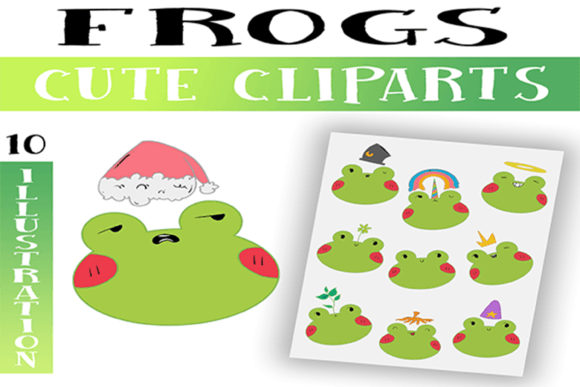 Cute Frog PNG Clipart Set - Animal Clips