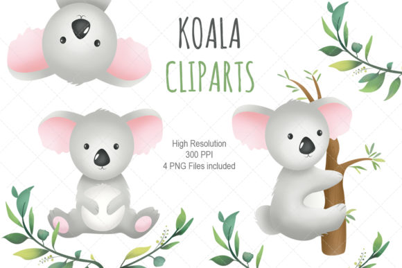 Designing with Charm: Using Koala Clipart with Leaves in Your Projects