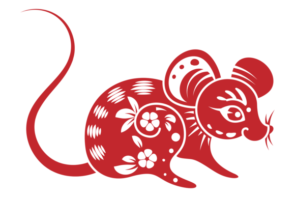 Red Rat Shape: The Decorative Ornate Animal Typeface