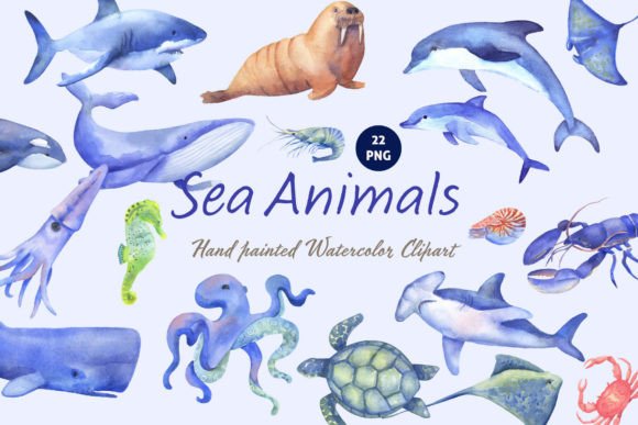 Sea Animal Watercolor Clipart Sea Turtle: Bringing Oceanic Charm to Your Projects