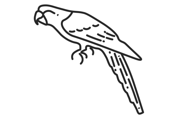 The Parrot Line Icon: Your Go-To Tropical Bird Symbol
