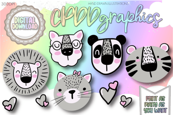 Unlock Creativity with Abstract Animal Heads Clipart