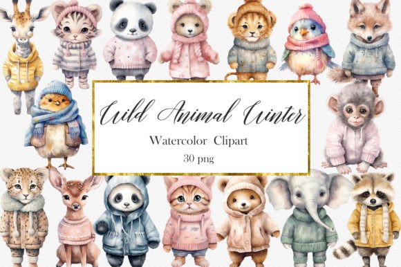 Wild Animal Winter Clipart: Perfect for Cozy, Creative Projects