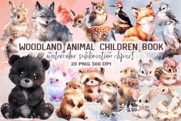 Woodland Animal Children's Book Clipart: A Creative Toolkit